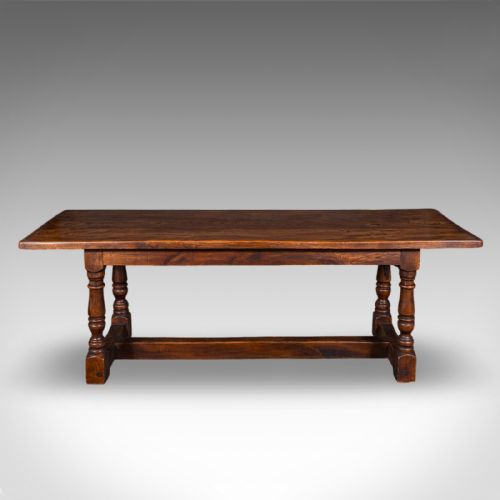 ANTIQUE FARMHOUSE TABLE ENGLISH ELM COUNTRY KITCHEN DINING VICTORIAN 1880 - ADDITIONAL PHOTO 4