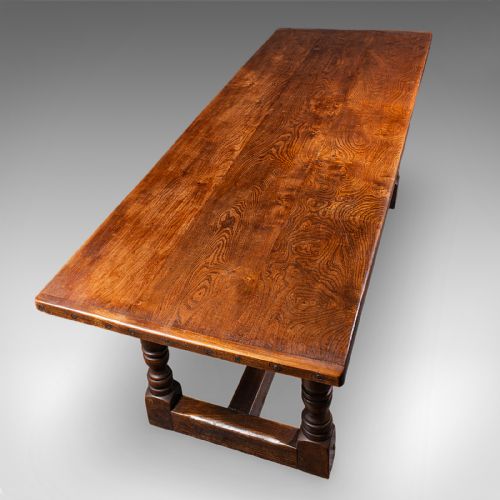 ANTIQUE FARMHOUSE TABLE ENGLISH ELM COUNTRY KITCHEN DINING VICTORIAN 1880 - ADDITIONAL PHOTO 5