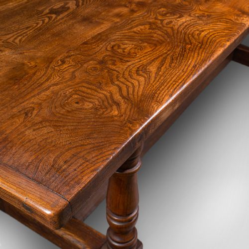 ANTIQUE FARMHOUSE TABLE ENGLISH ELM COUNTRY KITCHEN DINING VICTORIAN 1880 - ADDITIONAL PHOTO 6