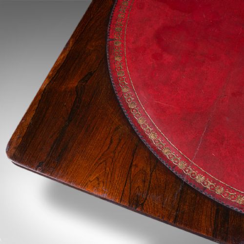 ANTIQUE FOLDOVER CARD TABLE ENGLISH GAMES CONSOLE BRIDGE EARLY VICTORIAN - ADDITIONAL PHOTO 6