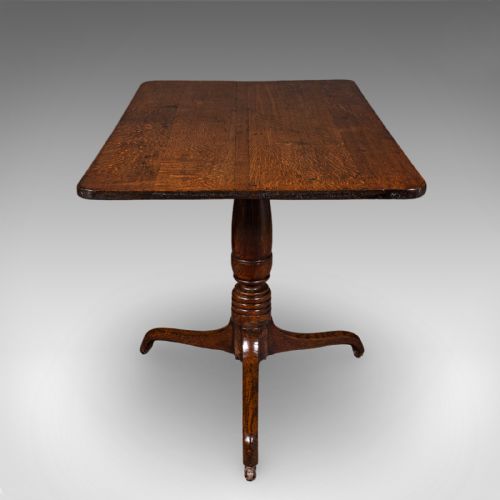 ANTIQUE PARLOUR DRINKING TABLE SCOTTISH OAK TILT TOP COUNTRY HOUSE VICTORIAN - ADDITIONAL PHOTO 4