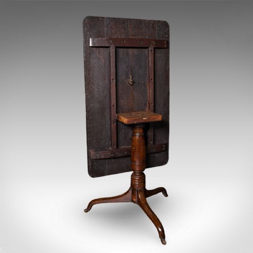 ANTIQUE PARLOUR DRINKING TABLE SCOTTISH OAK TILT TOP COUNTRY HOUSE VICTORIAN - ADDITIONAL PHOTO 9