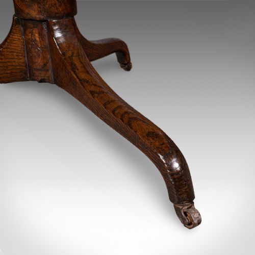 ANTIQUE PARLOUR DRINKING TABLE SCOTTISH OAK TILT TOP COUNTRY HOUSE VICTORIAN - ADDITIONAL PHOTO 11