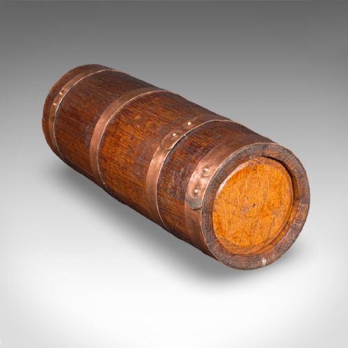ANTIQUE COOPERED STICK LOOP ENGLISH VICTORIAN OAK COUNTRY HOUSE UMBRELLA STAND - ADDITIONAL PHOTO 7