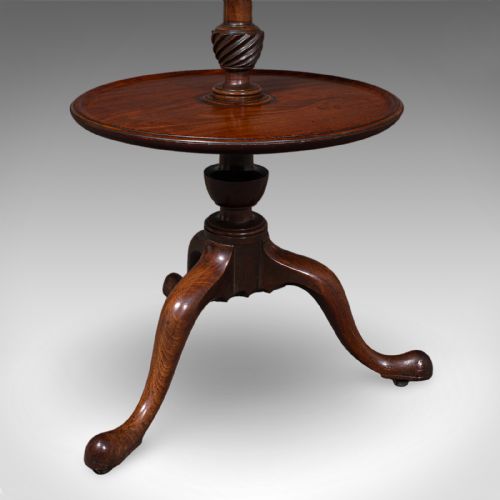 ANTIQUE DUMB WAITER ENGLISH TWO TIER AFTERNOON TEA SERVING STAND REGENCY 1820 - ADDITIONAL PHOTO 10