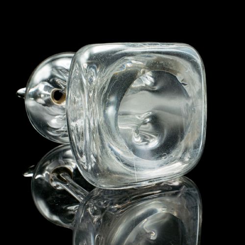 ANTIQUE SPIRIT DECANTER ENGLISH GLASS SILVER PORT BRANDY BOTTLE EDWARDIAN - ADDITIONAL PHOTO 8