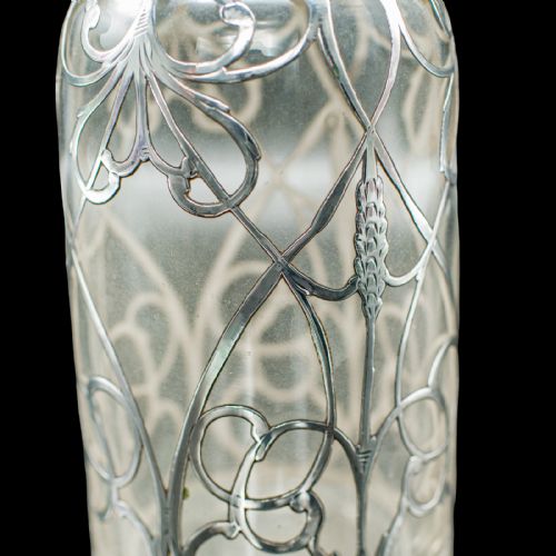 ANTIQUE SHERRY DECANTER ENGLISH GLASS SILVER PLATE SPIRIT BOTTLE EDWARDIAN - ADDITIONAL PHOTO 10