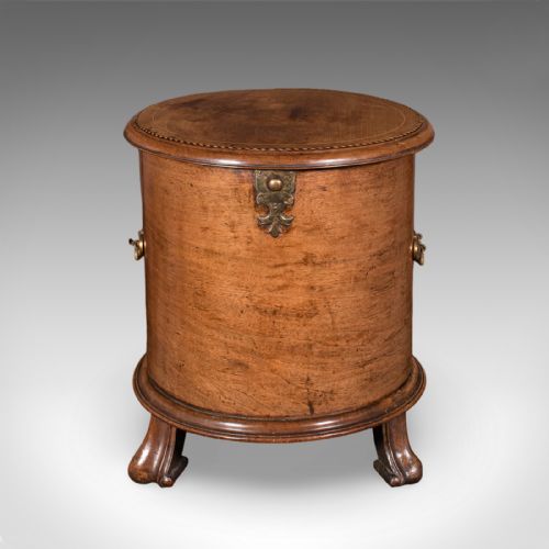 ANTIQUE CELLARETTE ENGLISH WALNUT WINE COOLER STAND REGENCY 1820 - ADDITIONAL PHOTO 2