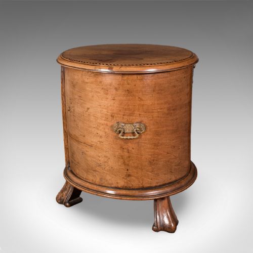 ANTIQUE CELLARETTE ENGLISH WALNUT WINE COOLER STAND REGENCY 1820 - ADDITIONAL PHOTO 3