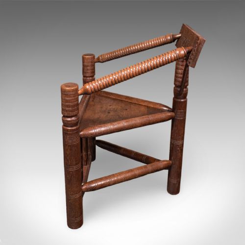 ANTIQUE TURNER'S ARMCHAIR ENGLISH OAK OLD SAXON CHAIR ELBOW SEAT VICTORIAN - ADDITIONAL PHOTO 4
