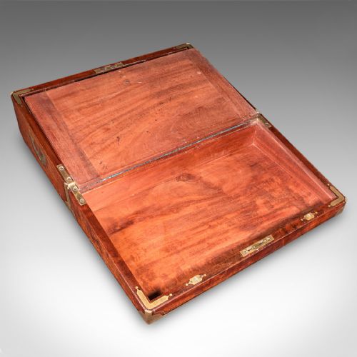 ANTIQUE CORRESPONDENCE BOX IRISH WALNUT WRITING SLOPE AUSTIN WILLIAM IV - ADDITIONAL PHOTO 3