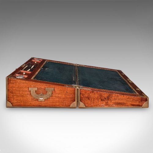 ANTIQUE CORRESPONDENCE BOX IRISH WALNUT WRITING SLOPE AUSTIN WILLIAM IV - ADDITIONAL PHOTO 4