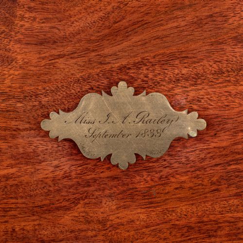 ANTIQUE CORRESPONDENCE BOX IRISH WALNUT WRITING SLOPE AUSTIN WILLIAM IV - ADDITIONAL PHOTO 6