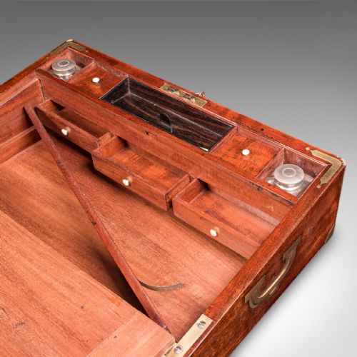 ANTIQUE CORRESPONDENCE BOX IRISH WALNUT WRITING SLOPE AUSTIN WILLIAM IV - ADDITIONAL PHOTO 10