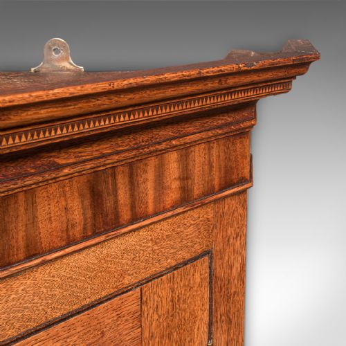 ANTIQUE MOUNTED CORNER CABINET ENGLISH OAK WALL CUPBOARD GEORGIAN C1780 - ADDITIONAL PHOTO 5