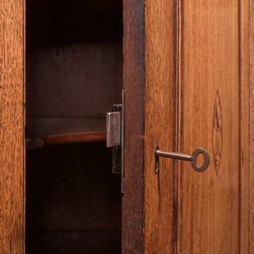 ANTIQUE MOUNTED CORNER CABINET ENGLISH OAK WALL CUPBOARD GEORGIAN C1780 - ADDITIONAL PHOTO 7