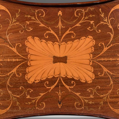 ANTIQUE BUTLER'S SERVING TRAY ENGLISH AFTERNOON TEA PLATTER INLAY VICTORIAN - ADDITIONAL PHOTO 6