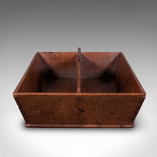 ANTIQUE BUTLER'S CARRY ENGLISH WALNUT COUNTRY HOUSE WORK BOX TRAY GEORGIAN - ADDITIONAL PHOTO 2