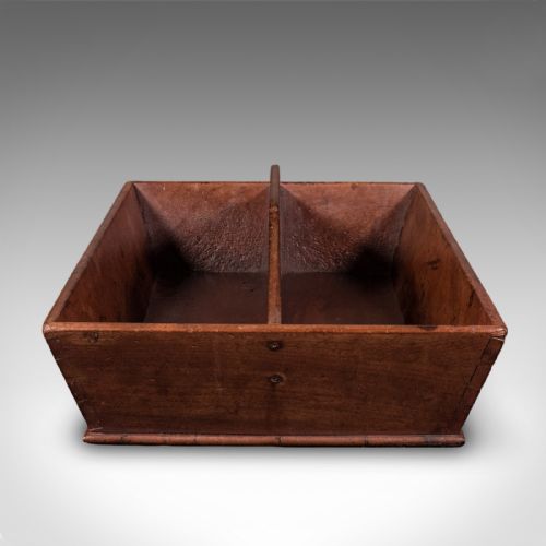 ANTIQUE BUTLER'S CARRY ENGLISH WALNUT COUNTRY HOUSE WORK BOX TRAY GEORGIAN - ADDITIONAL PHOTO 3