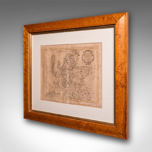 ANTIQUE MAP OF SCOTLAND FRENCH FRAMED CARTOGRAPHY ECOSSE GEORGIAN C1780 - ADDITIONAL PHOTO 2