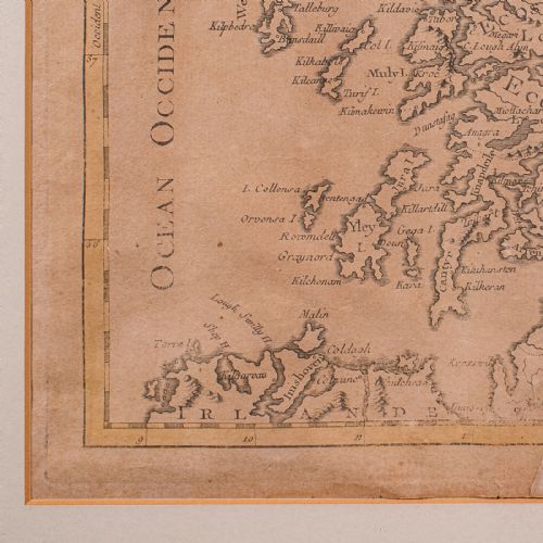 ANTIQUE MAP OF SCOTLAND FRENCH FRAMED CARTOGRAPHY ECOSSE GEORGIAN C1780 - ADDITIONAL PHOTO 6