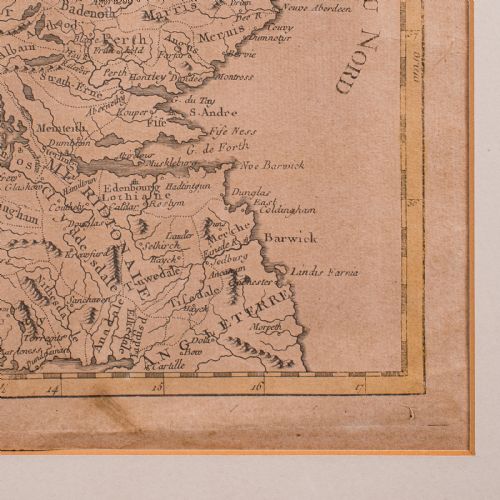 ANTIQUE MAP OF SCOTLAND FRENCH FRAMED CARTOGRAPHY ECOSSE GEORGIAN C1780 - ADDITIONAL PHOTO 7