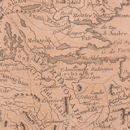 ANTIQUE MAP OF SCOTLAND FRENCH FRAMED CARTOGRAPHY ECOSSE GEORGIAN C1780 - ADDITIONAL PHOTO 8