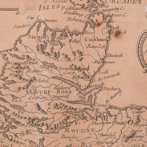 ANTIQUE MAP OF SCOTLAND FRENCH FRAMED CARTOGRAPHY ECOSSE GEORGIAN C1780 - ADDITIONAL PHOTO 9