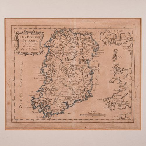 ANTIQUE MAP OF IRELAND FRENCH FRAMED CARTOGRAPHY EIRE GEORGIAN CIRCA 1780 - ADDITIONAL PHOTO 2