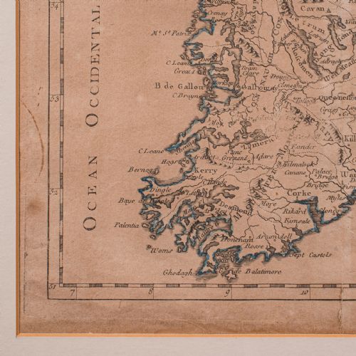 ANTIQUE MAP OF IRELAND FRENCH FRAMED CARTOGRAPHY EIRE GEORGIAN CIRCA 1780 - ADDITIONAL PHOTO 6