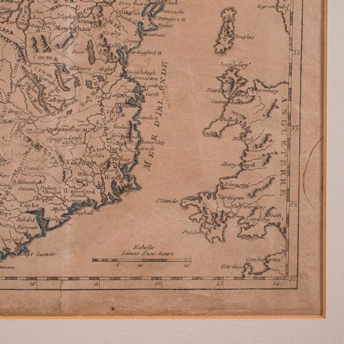 ANTIQUE MAP OF IRELAND FRENCH FRAMED CARTOGRAPHY EIRE GEORGIAN CIRCA 1780 - ADDITIONAL PHOTO 7