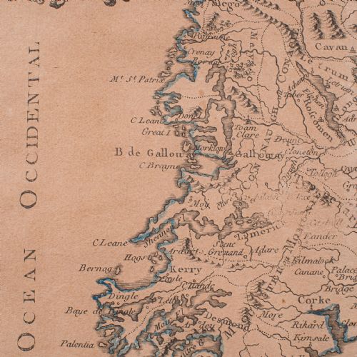 ANTIQUE MAP OF IRELAND FRENCH FRAMED CARTOGRAPHY EIRE GEORGIAN CIRCA 1780 - ADDITIONAL PHOTO 9