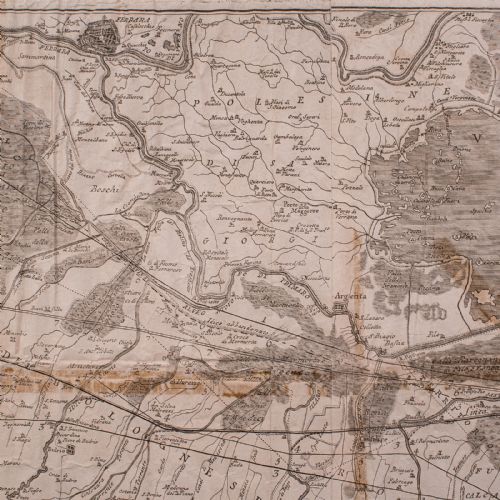ANTIQUE ITALIAN REGION MAP FRAMED CARTOGRAPHY 18TH CENTURY EMILIA ROMAGNA - ADDITIONAL PHOTO 5