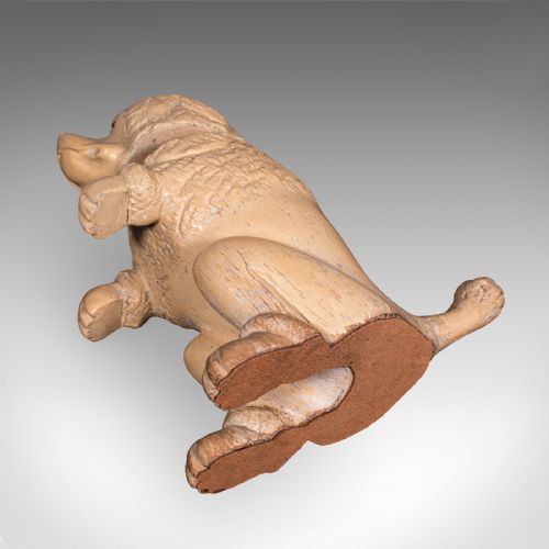 ANTIQUE POODLE TOBACCO JAR ENGLISH FRUITWOOD DOG TREEN FIGURAL EDWARDIAN - ADDITIONAL PHOTO 11