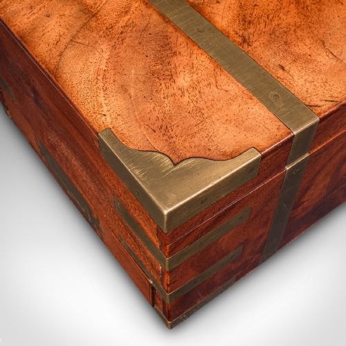 ANTIQUE CAMPAIGN WRITING SLOPE ENGLISH CORRESPONDENCE BOX BOOK REST VICTORIAN - ADDITIONAL PHOTO 8