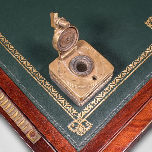 ANTIQUE CAMPAIGN WRITING SLOPE ENGLISH CORRESPONDENCE BOX BOOK REST VICTORIAN - ADDITIONAL PHOTO 9