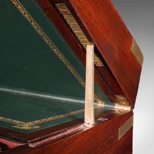 ANTIQUE CAMPAIGN WRITING SLOPE ENGLISH CORRESPONDENCE BOX BOOK REST VICTORIAN - ADDITIONAL PHOTO 10