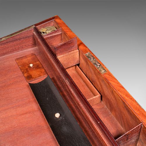 ANTIQUE CAMPAIGN WRITING SLOPE ENGLISH CORRESPONDENCE BOX BOOK REST VICTORIAN - ADDITIONAL PHOTO 11