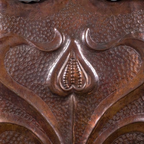 ANTIQUE FIRE SCREEN ART NOUVEAU FRENCH FIREPLACE REFLECTOR COPPER VICTORIAN - ADDITIONAL PHOTO 7