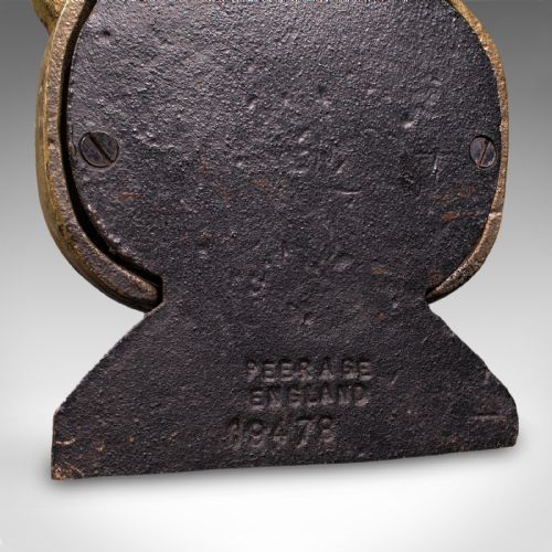 ANTIQUE FOX HEAD DOORSTOP ENGLISH BRASS COUNTRY HOUSE DOOR KEEPER CIRCA 1920 - ADDITIONAL PHOTO 10
