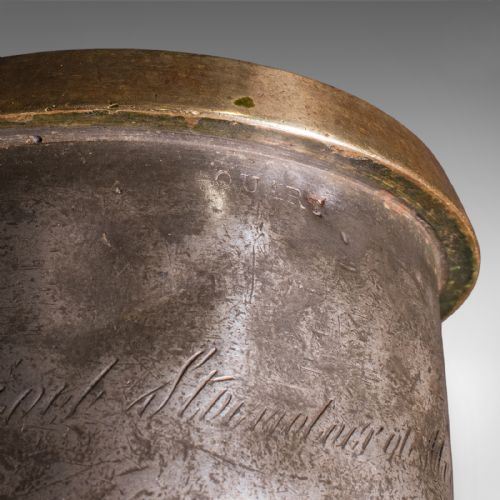 ANTIQUE PUBLIC HOUSE TANKARD ENGLISH PEWTER QUART JUG BREWERIANA VICTORIAN - ADDITIONAL PHOTO 7
