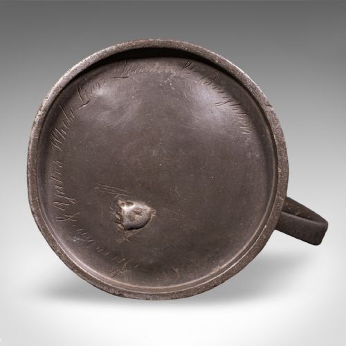 ANTIQUE PUBLIC HOUSE TANKARD ENGLISH PEWTER QUART JUG BREWERIANA VICTORIAN - ADDITIONAL PHOTO 11