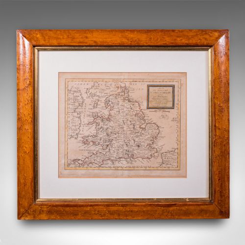 ANTIQUE MAP OF ENGLAND WALES FRENCH FRAMED CARTOGRAPHY GEORGIAN CIRCA 1780 - ADDITIONAL PHOTO 1