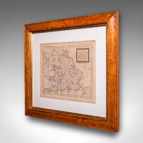 ANTIQUE MAP OF ENGLAND WALES FRENCH FRAMED CARTOGRAPHY GEORGIAN CIRCA 1780 - ADDITIONAL PHOTO 2