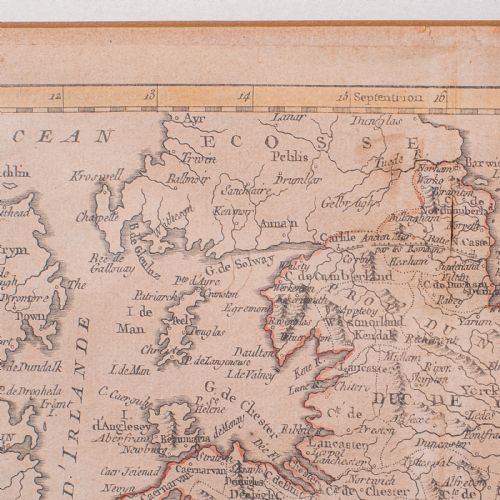ANTIQUE MAP OF ENGLAND WALES FRENCH FRAMED CARTOGRAPHY GEORGIAN CIRCA 1780 - ADDITIONAL PHOTO 5
