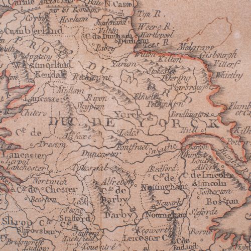 ANTIQUE MAP OF ENGLAND WALES FRENCH FRAMED CARTOGRAPHY GEORGIAN CIRCA 1780 - ADDITIONAL PHOTO 9