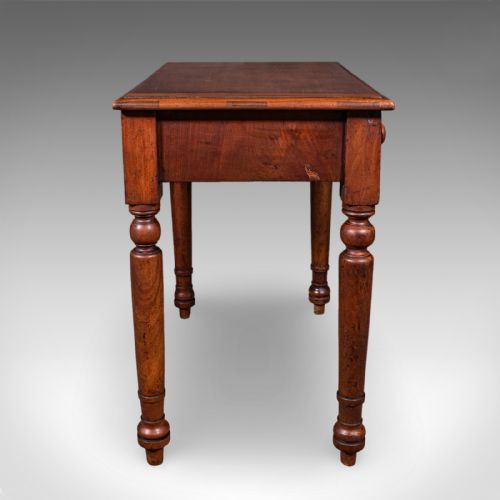 SMALL ANTIQUE CANDLEMAKER'S TABLE ENGLISH SCHOLAR'S DESK SIDE LAMP VICTORIAN - ADDITIONAL PHOTO 2