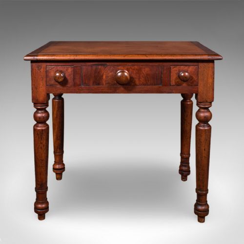 SMALL ANTIQUE CANDLEMAKER'S TABLE ENGLISH SCHOLAR'S DESK SIDE LAMP VICTORIAN - ADDITIONAL PHOTO 4