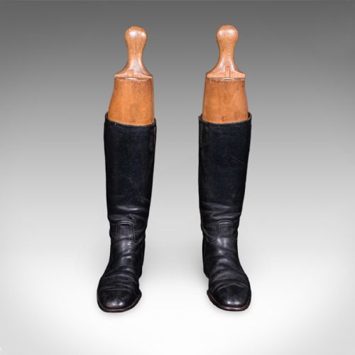 ANTIQUE BOOTMAKER'S LAST ENGLISH LEATHER BEECH BOOTS STRETCHER MAXWELL LONDON - ADDITIONAL PHOTO 6