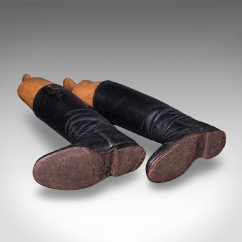 ANTIQUE BOOTMAKER'S LAST ENGLISH LEATHER BEECH BOOTS STRETCHER MAXWELL LONDON - ADDITIONAL PHOTO 8